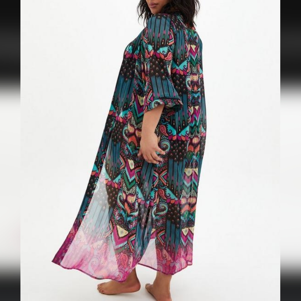 Torrid Swim Cover up Kimono Size 3 3X